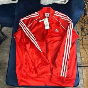 Adidas Original Red & White men’s Superstar Track size L Jacket